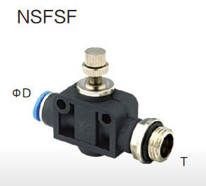Válvula de válvula reguladora ajustable del aire de NSFSF del lado del tubo para roscar el cuerpo rotativo lateral